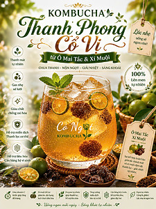 KOMBUCHA THANH PHONG CỔ VỊ – TỪ Ô MAI TẮC & XÍ MUỘI