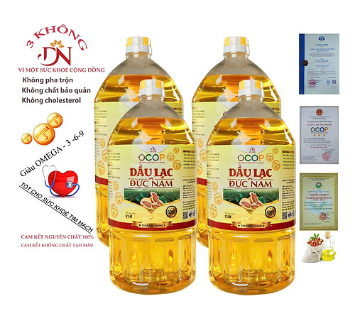 Combo 2L Dầu Lạc Đức Nam Gold free ship