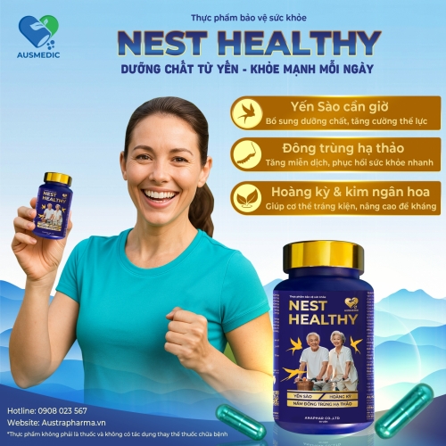 Viên uống yến sào hỗ trợ đề kháng Nest Healthy - Ausmedic 
