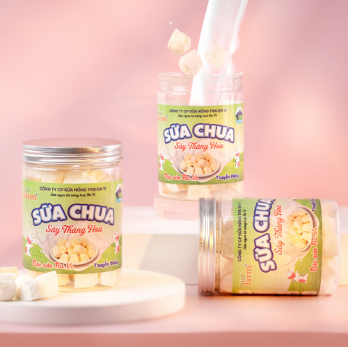 Sữa Chua Sấy Than Hoa Vị Truyền Thống MyFarm 40g – Giòn Xốp Tan Miệng, Vị Sữa Chua Ba Vì Nguyên Bản