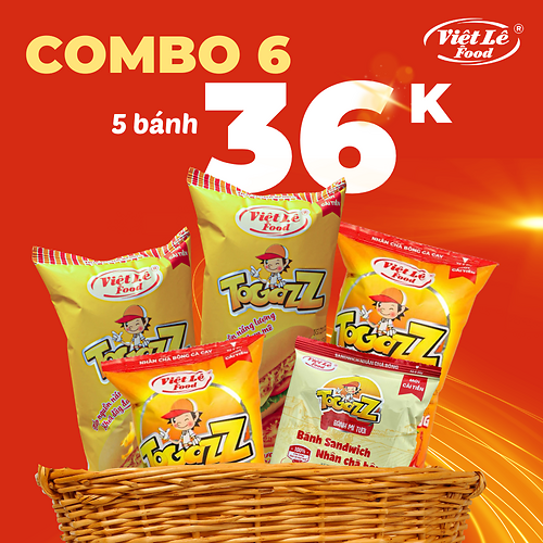 Combo 5 bánh mix vị hấp dẫn 