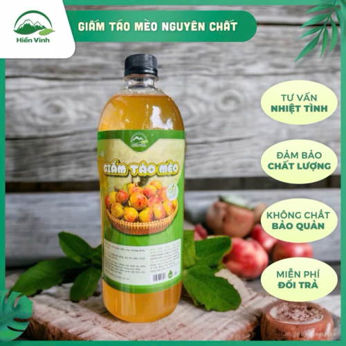 Giấm Táo Mèo Mật Ong Hiền Vinh - Giấm Táo Mèo Giảm Cân Lên Men Tốt Cho Sức Khoẻ 500ml