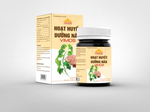 Hoạt Huyết Dưỡng Não VIMOS – Hỗ Trợ Tăng Cường Tuần Hoàn Não, Giảm Đau Đầu & Chóng Mặt Hộp 60 viên