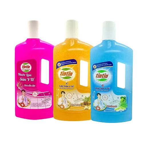 TINTIN LAU SÀN Y TẾ 1000ML SẠCH BÓNG, AN TOÀN CHO CẢ NHÀ, HƯƠNG THƠM MÁT MẺ
