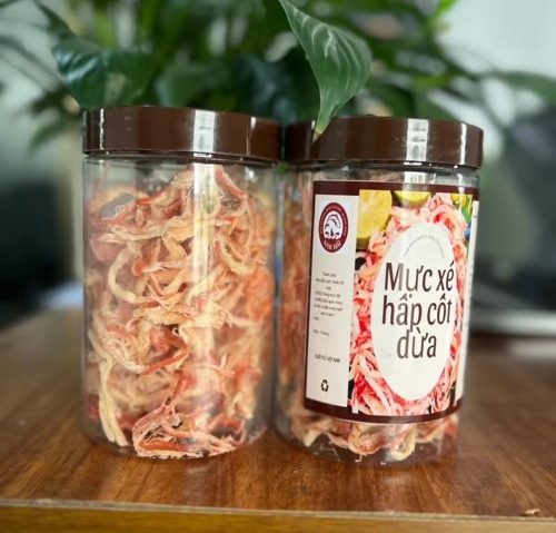 Mực xé hấp cốt dừa lọ 150g