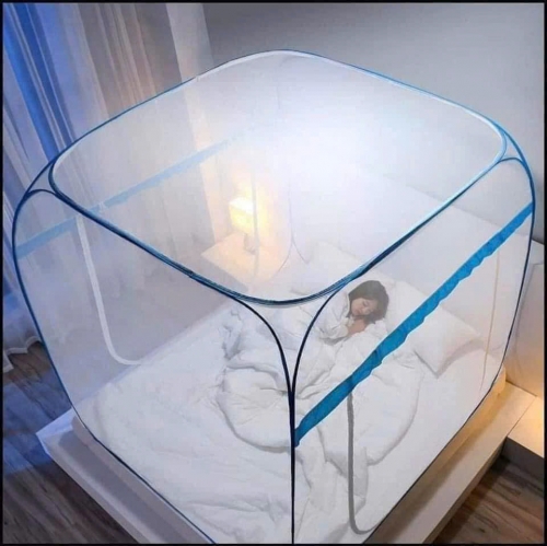 Màn Tự Bung Đỉnh Vuông Cao Cấp [2m × 2m] – Chống Muỗi, Thoáng Mát, Bảo Vệ Giấc Ngủ